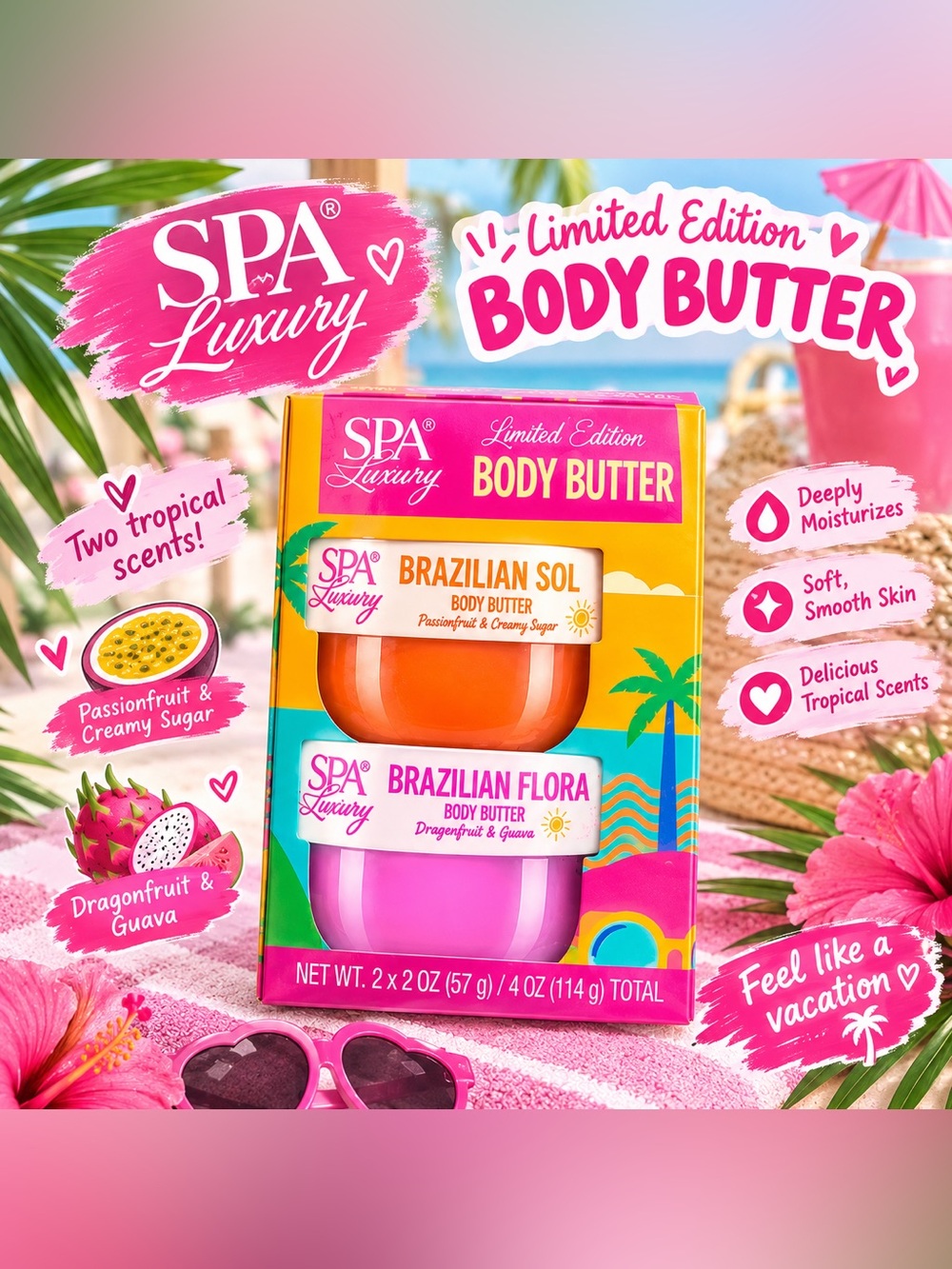 Limited Edition Brazilian Sol & Brazilian Flora Body Butter Duo
